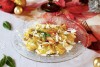 Ravioloni con spinaci e ricotta al gorgonzola e pere caramellate